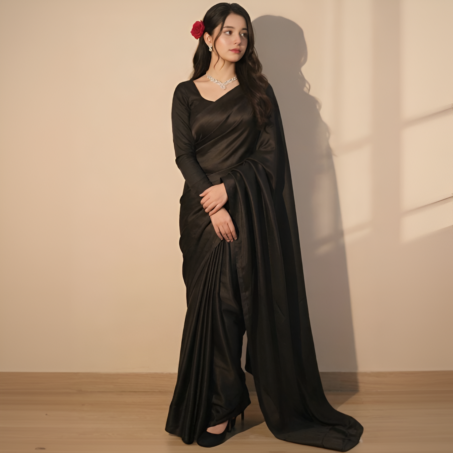 Silk Saree Stitched With Matching Blouse