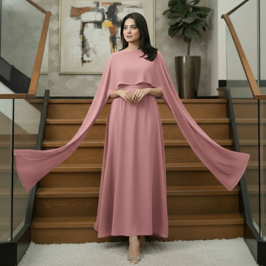 Chiffon Cape Flora Maxi with Trouser