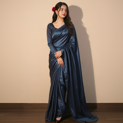 Silk Saree Stitched With Matching Blouse