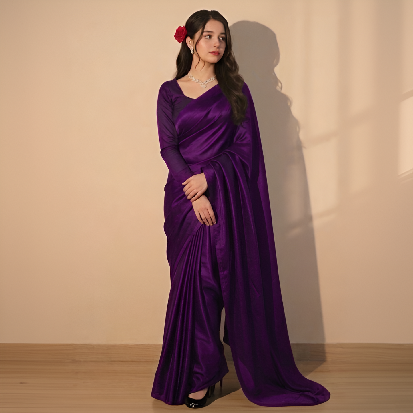 Silk Saree Stitched With Matching Blouse