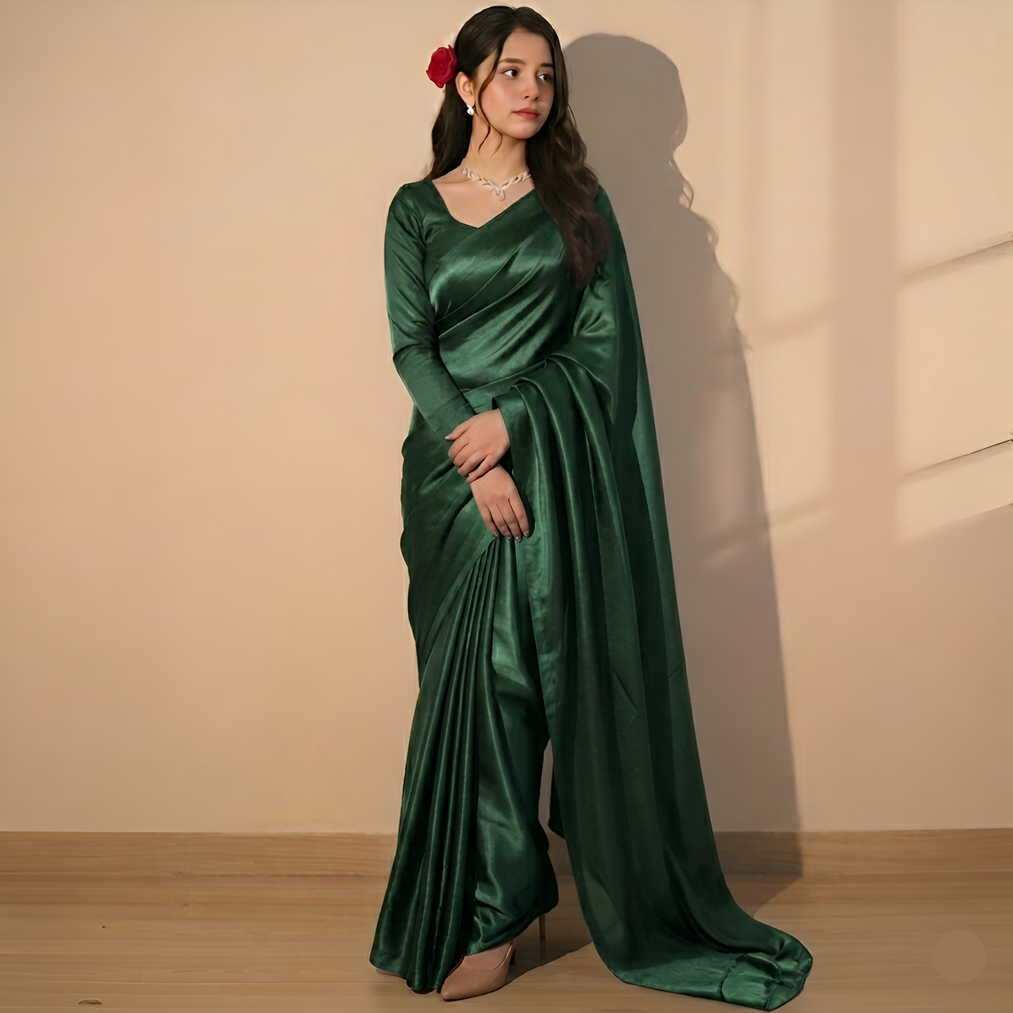 Silk Saree Stitched With Matching Blouse