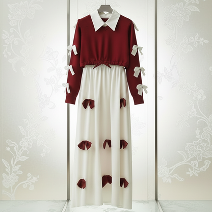 Marhoon Bow Maxi 2-Piece Set