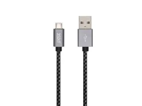 3sixT BLACK Cable - USB-A to Micro USB -  30cm