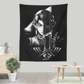 A Hero's Dark Reflection - Wall Tapestry