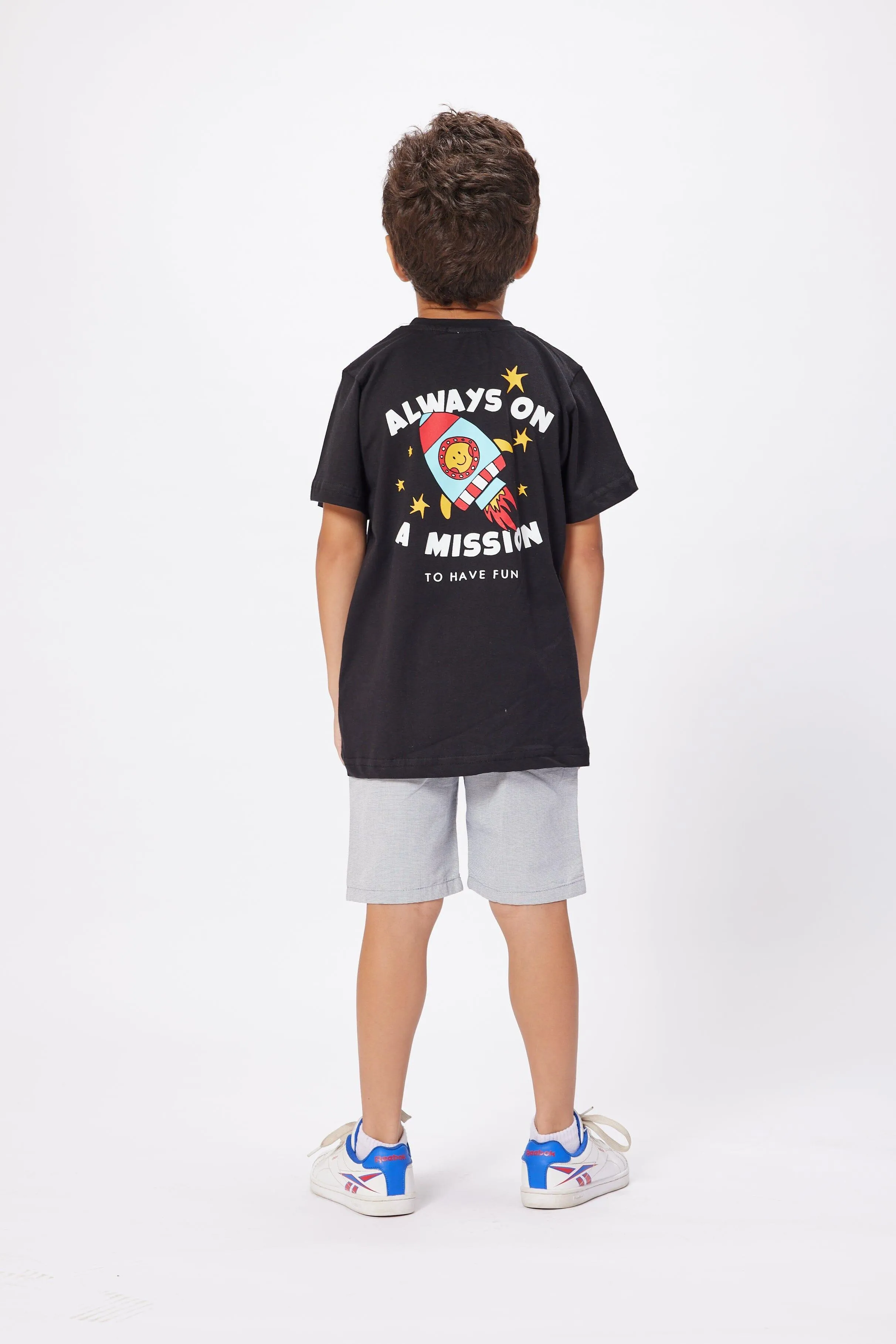 Always On A Mission Printed Kids Tee