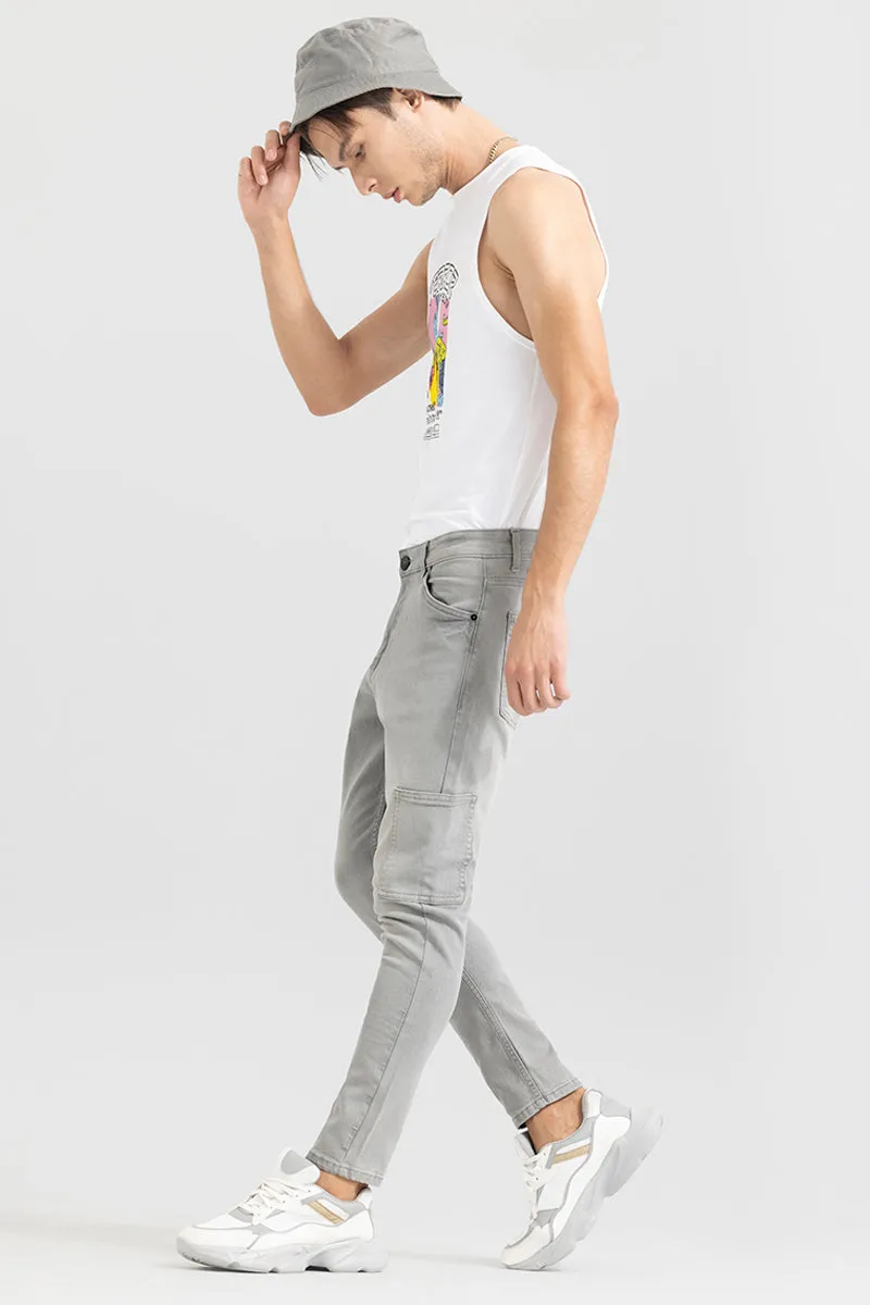 Avik Stone Grey Skinny Jeans