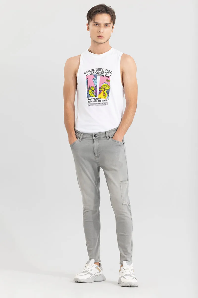 Avik Stone Grey Skinny Jeans