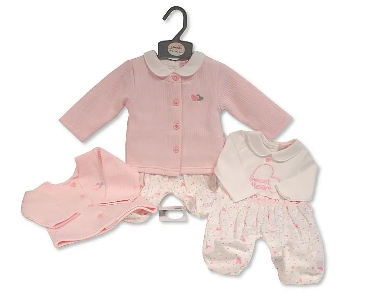 Baby Girls 2 pcs Set - Sweet Heart (NB-6 Months) (PK6) Bis-2020-2516