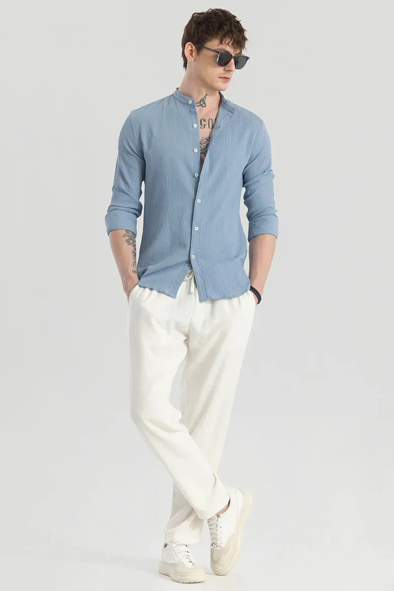 Berit Blue Textured Shirts