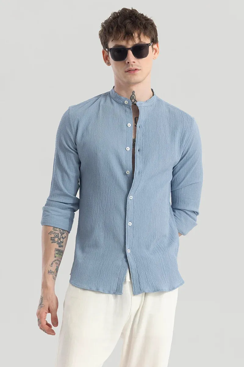 Berit Blue Textured Shirts