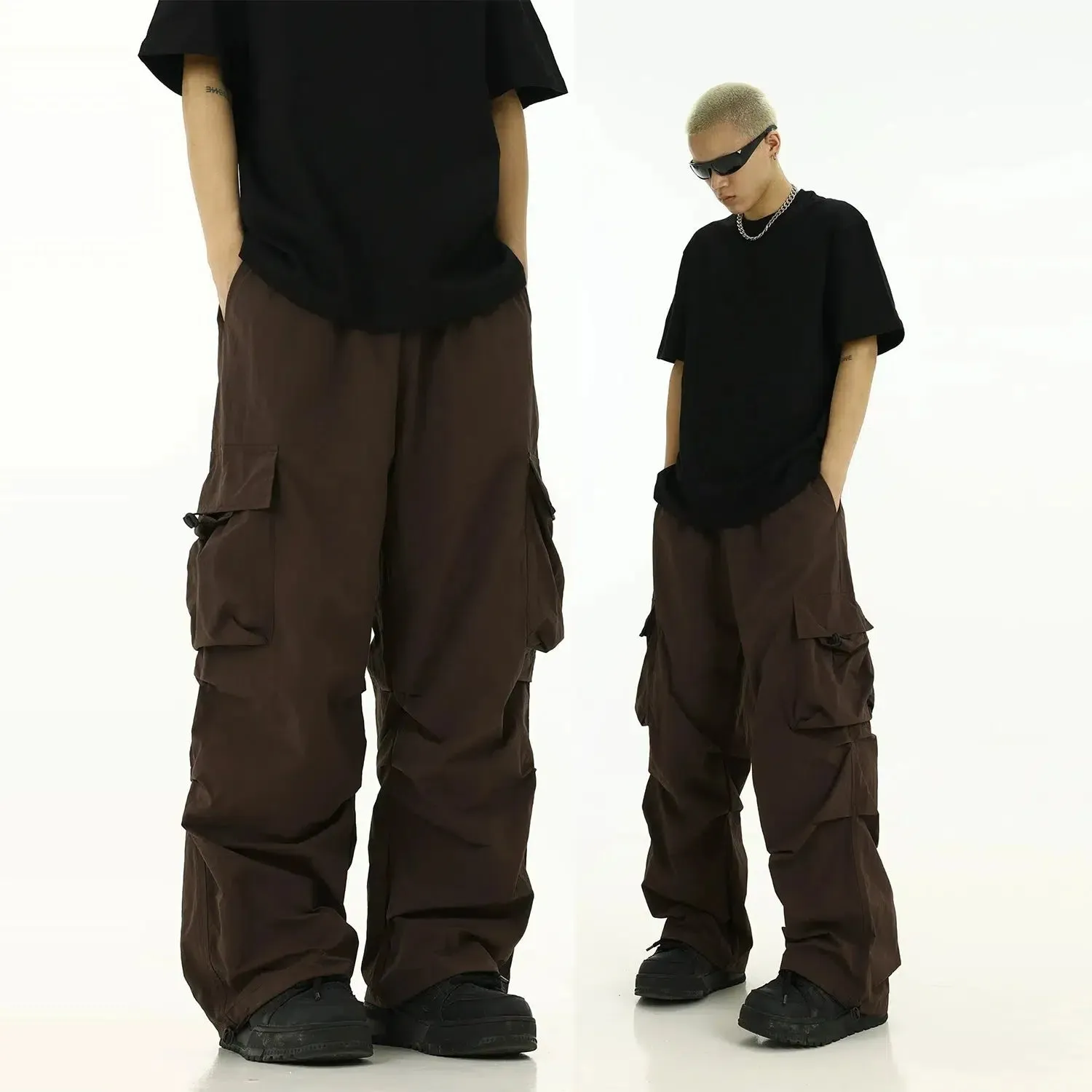 Casual Loose Pleated Cargo Pants