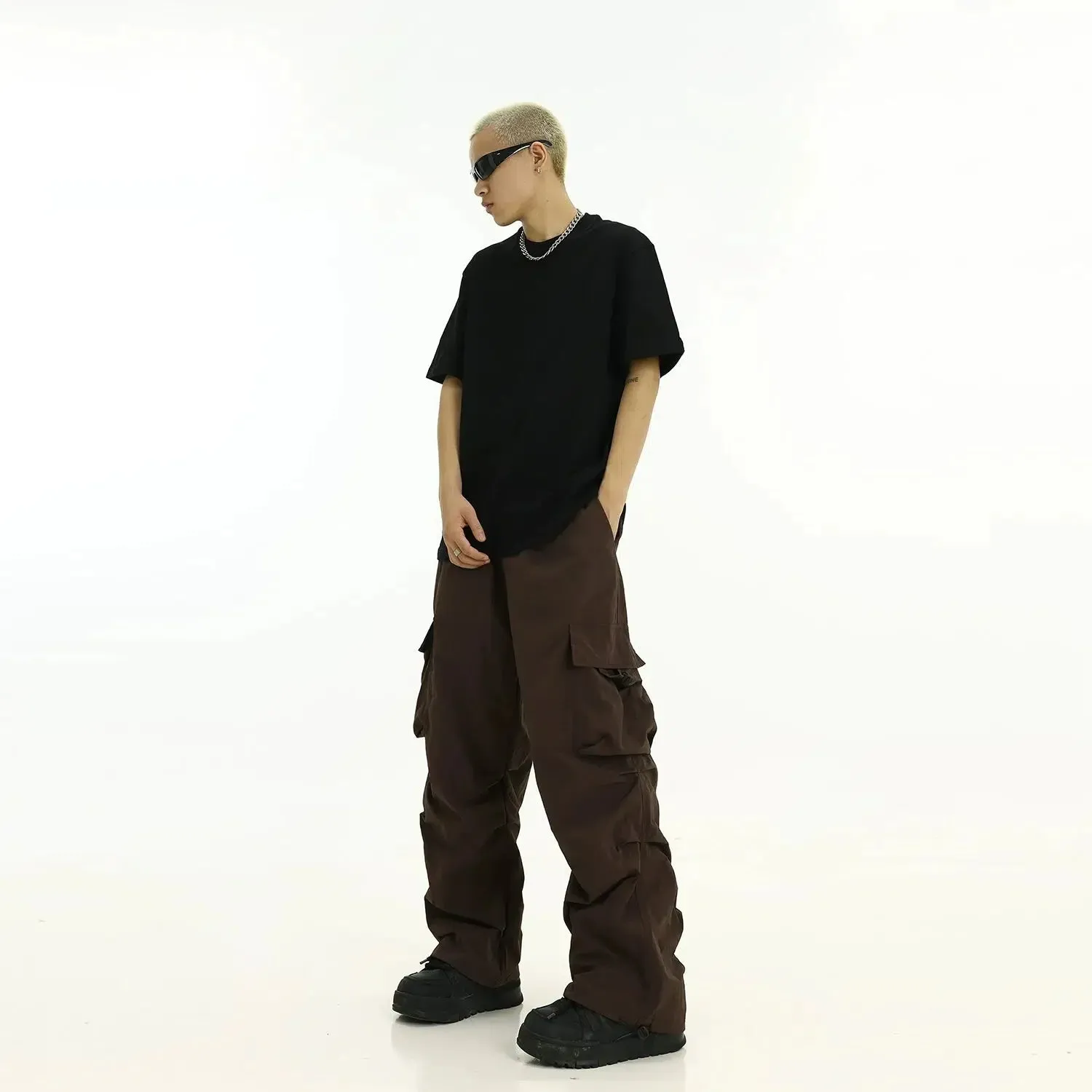 Casual Loose Pleated Cargo Pants