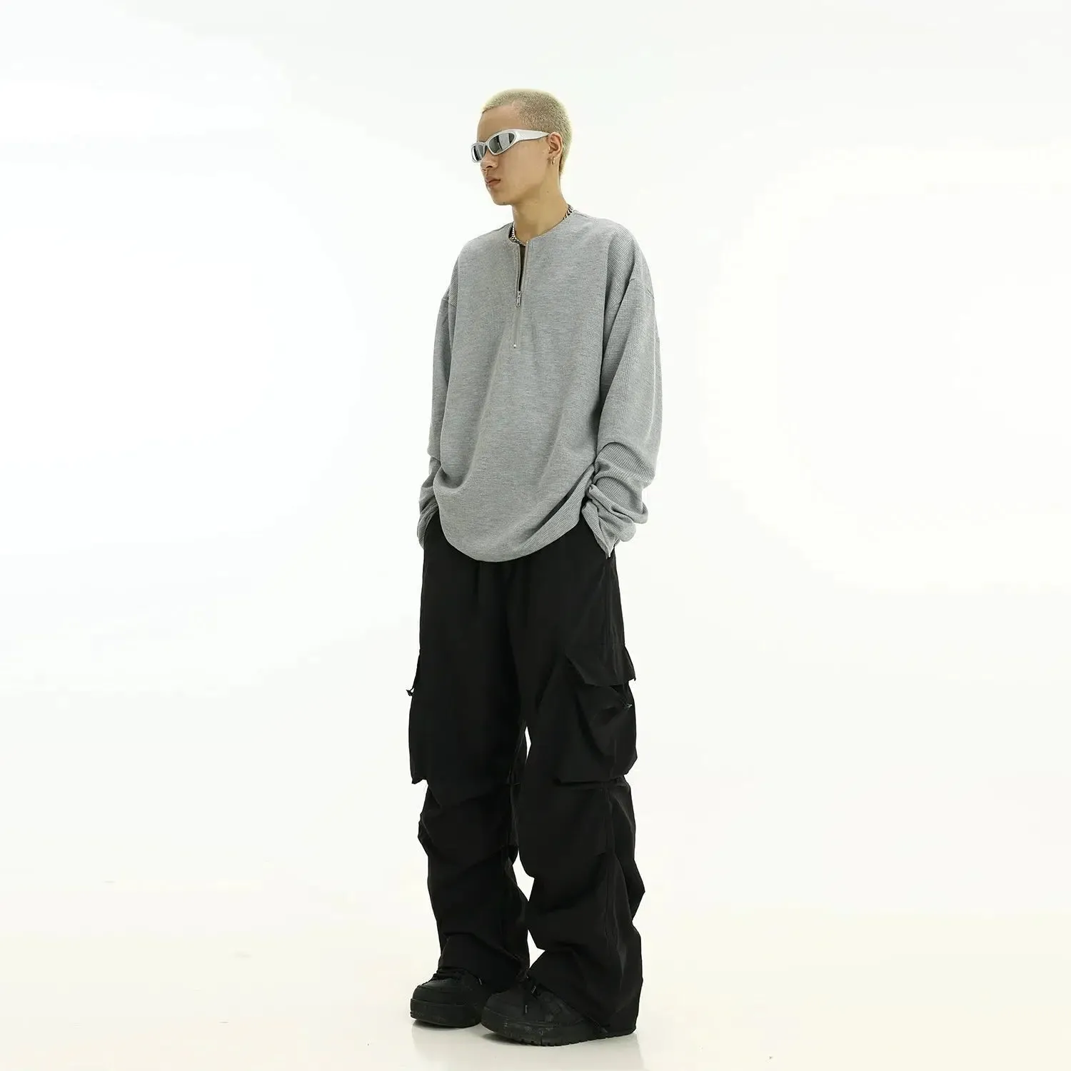 Casual Loose Pleated Cargo Pants