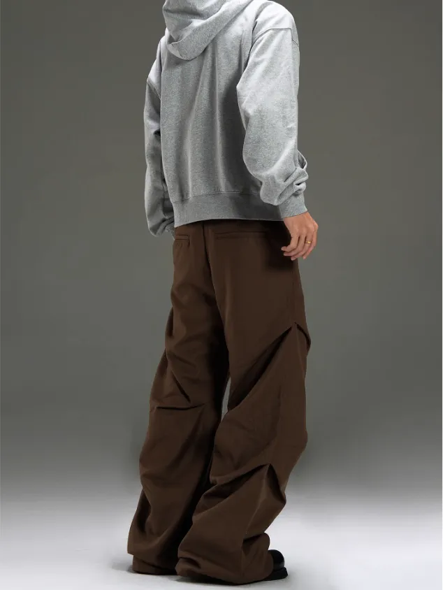 Casual Side Pleated Pants