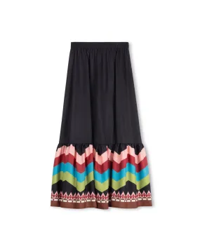 Chevron Bottom Tier Skirt