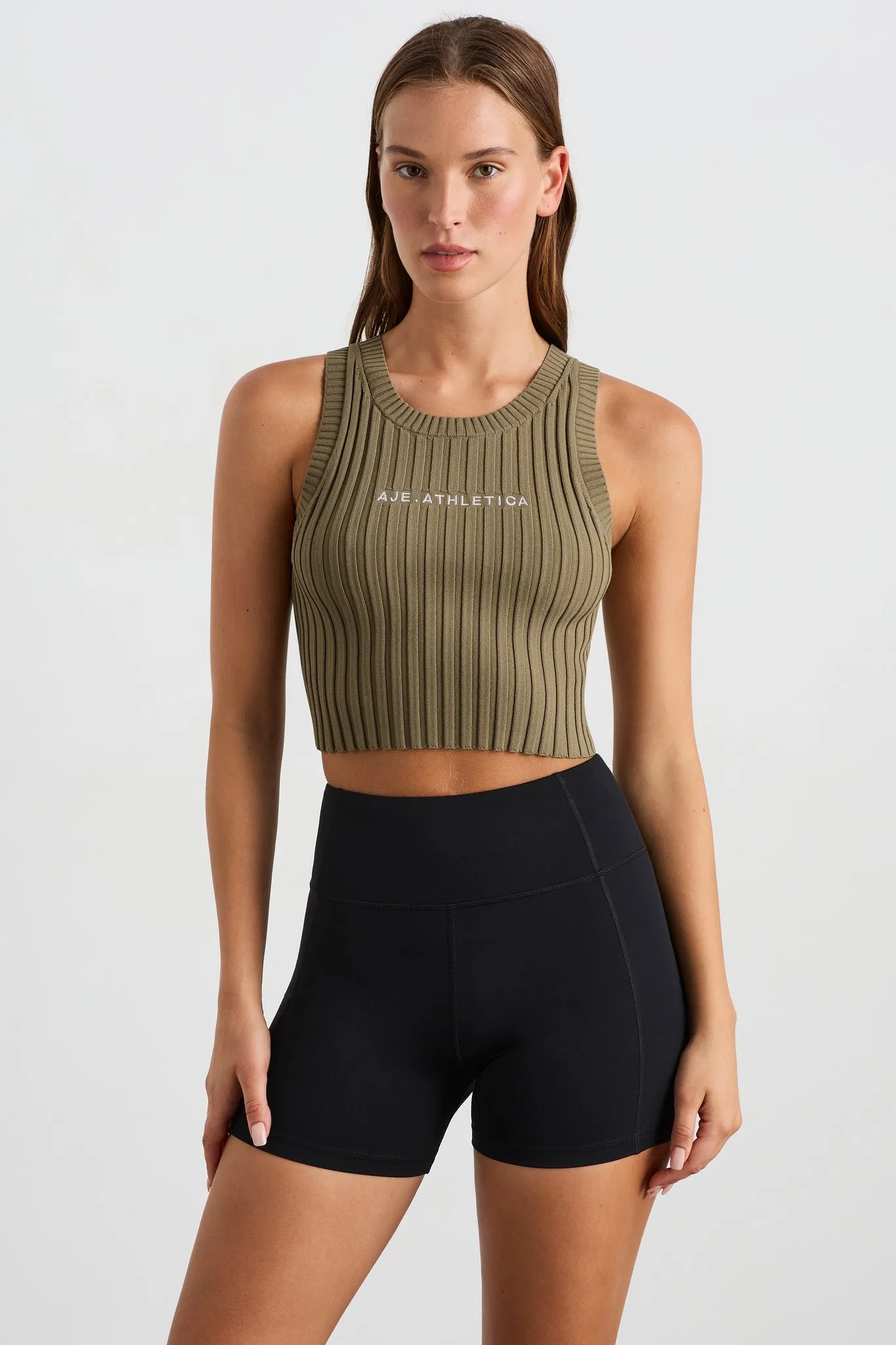 Cropped Knitted Logo Tank 135