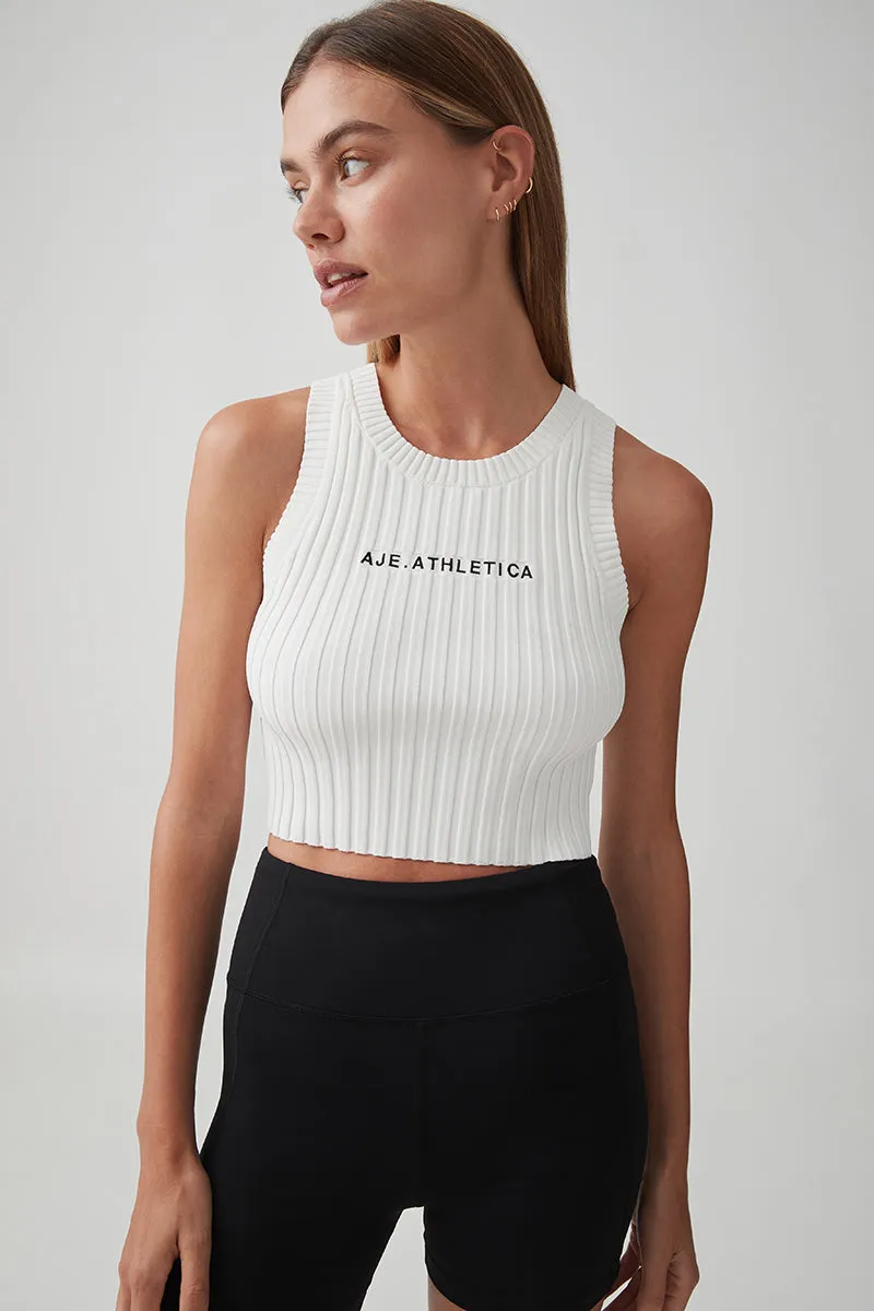 Cropped Knitted Logo Tank 135