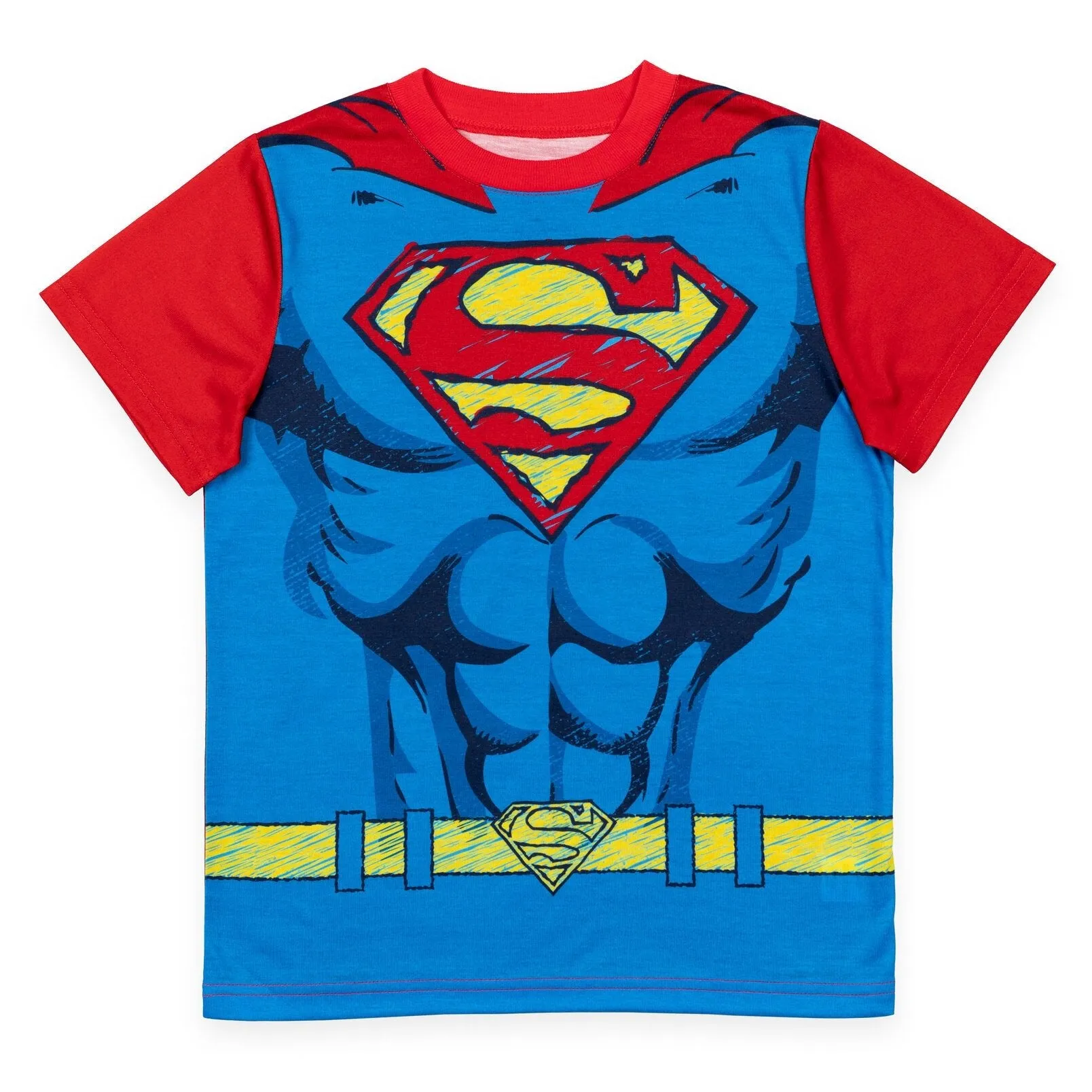 DC Comics Justice League Superman Cosplay Pajama Shirts and Shorts