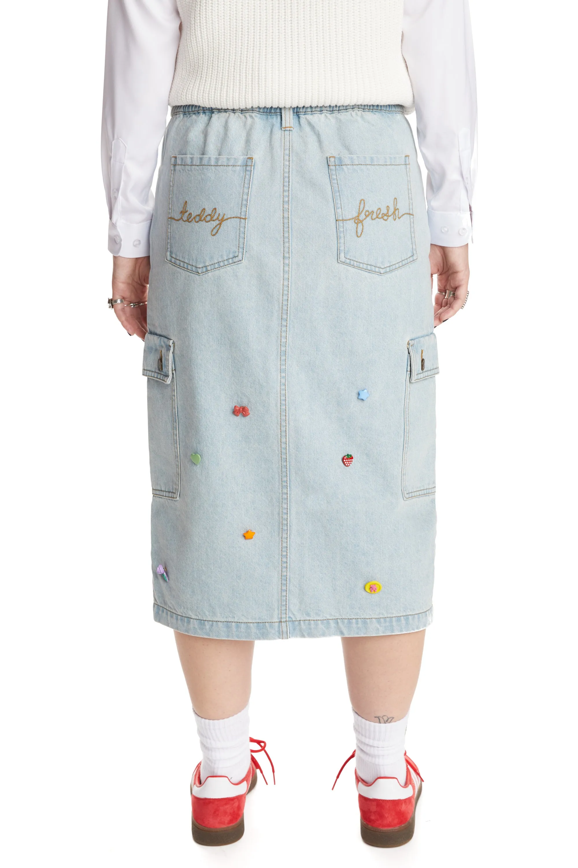 Denim Cargo Skirt