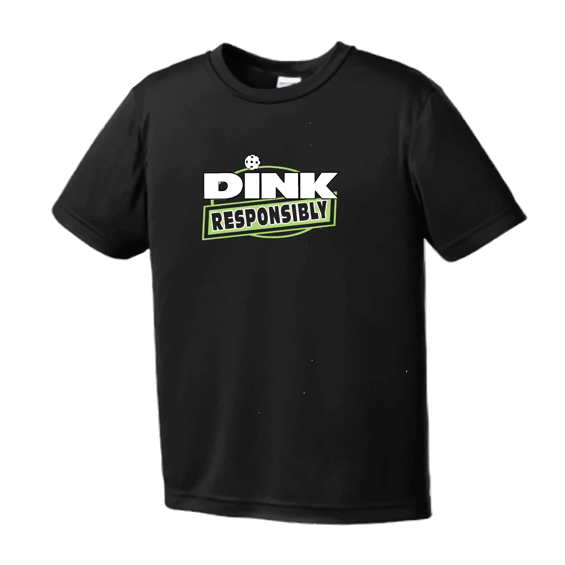 Dink Responsibly Pickleball | Youth Short Sleeve Athletic Shirt | 100% Polyester