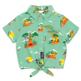 Disney Lion King Simba Nala Timon Pumbaa Mufasa Zazu Matching Family Hawaiian Button Down Shirt Adult