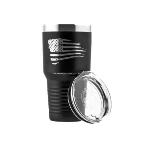 Distressed American Flag - Laser Etched Tumbler