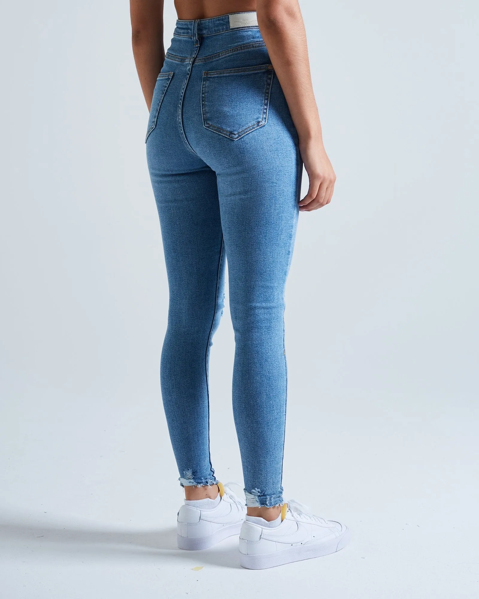 Evita Hr Skinny Washed Blue