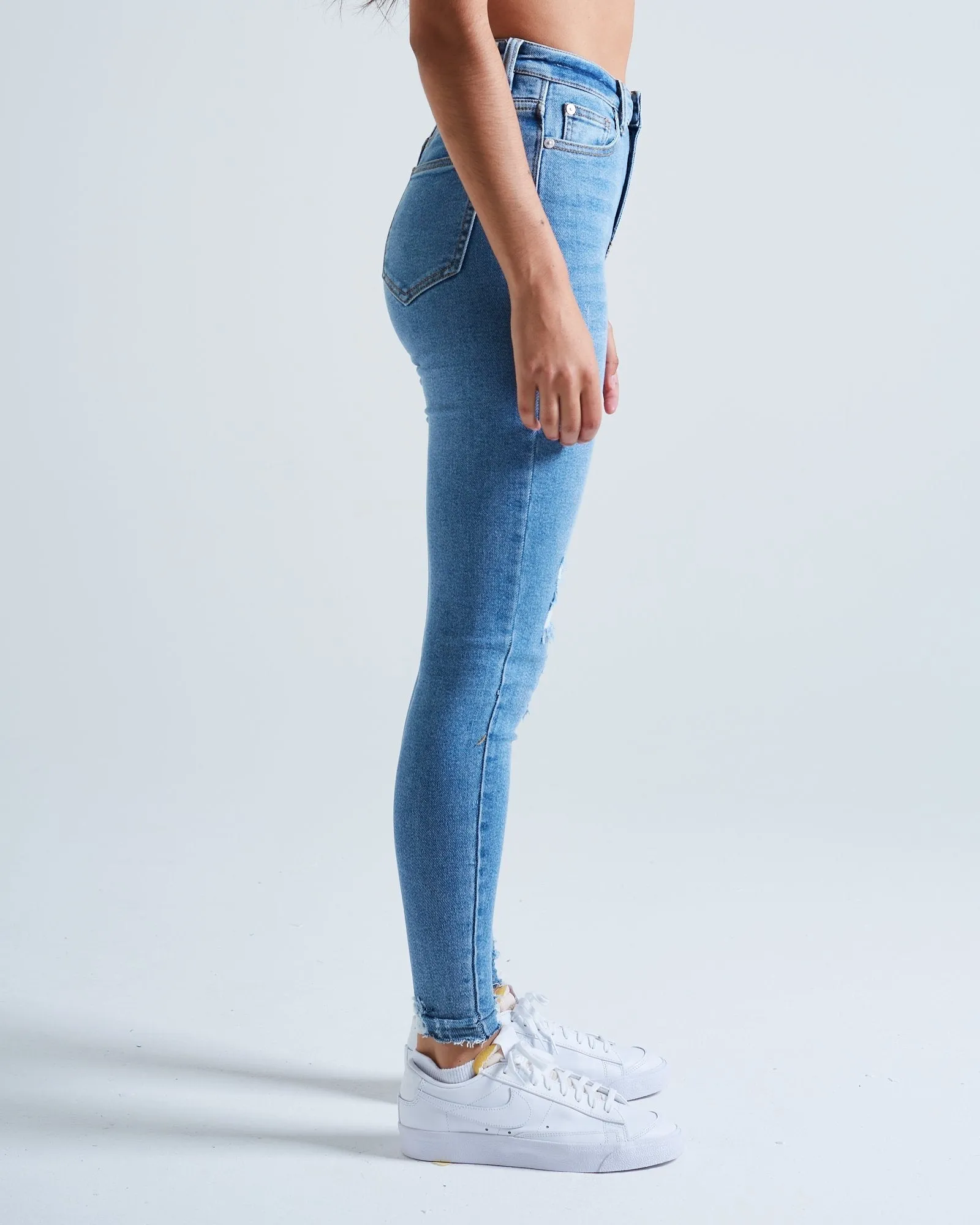 Evita Hr Skinny Washed Blue