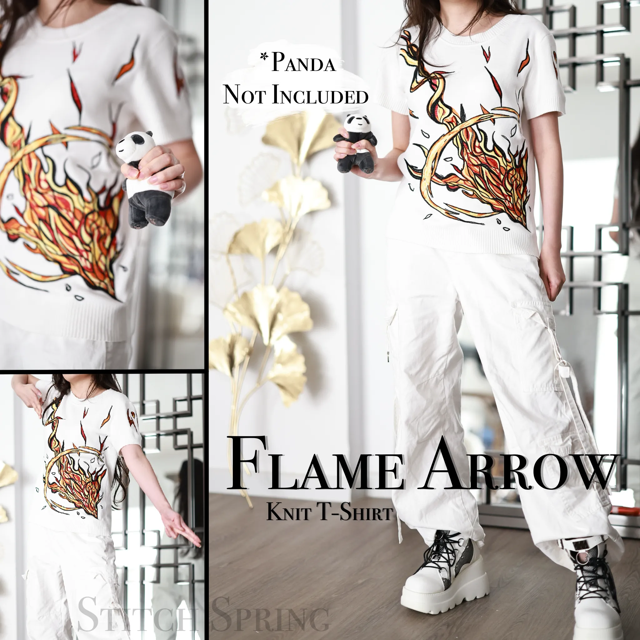 Flame Arrow Knit T-Shirt Preorder