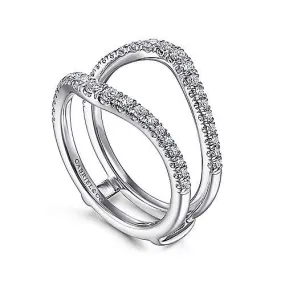 Gabriel Flared Ring Enhancer 14K White Gold Diamond