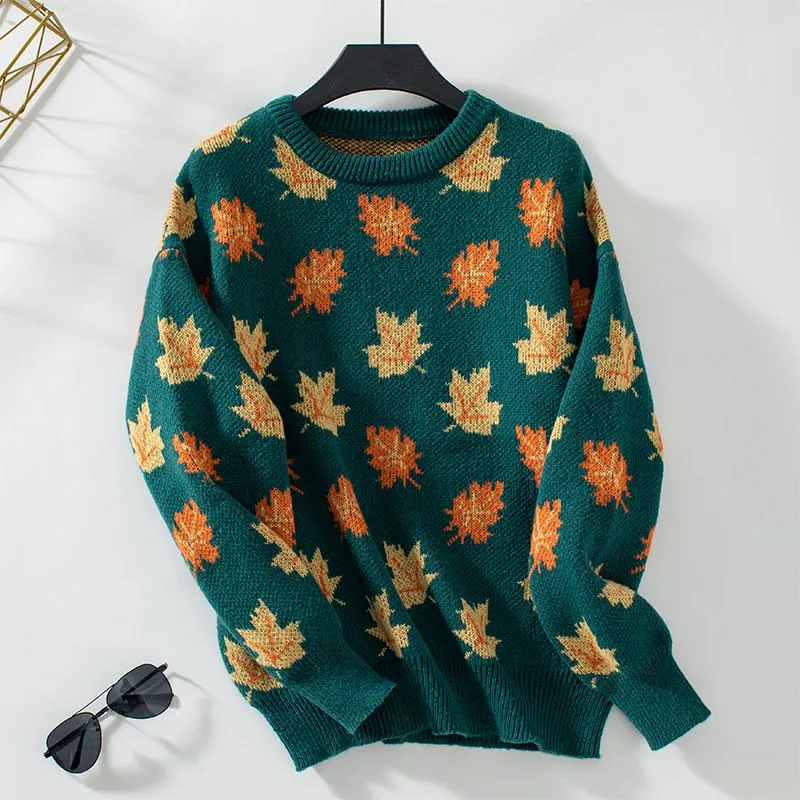 High Street Y Limb Tie Dyed Knitted Oversized Crewneck Sweaters