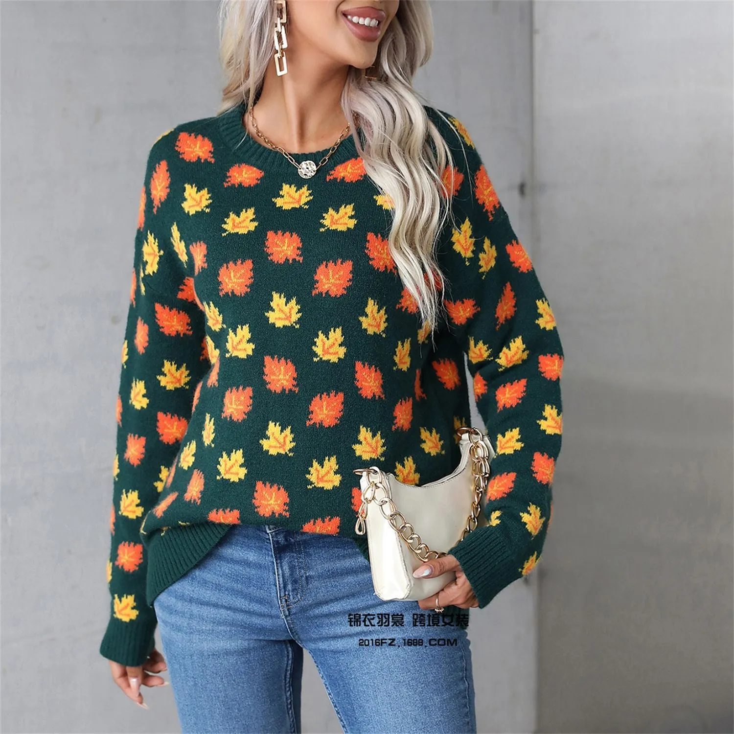 High Street Y Limb Tie Dyed Knitted Oversized Crewneck Sweaters