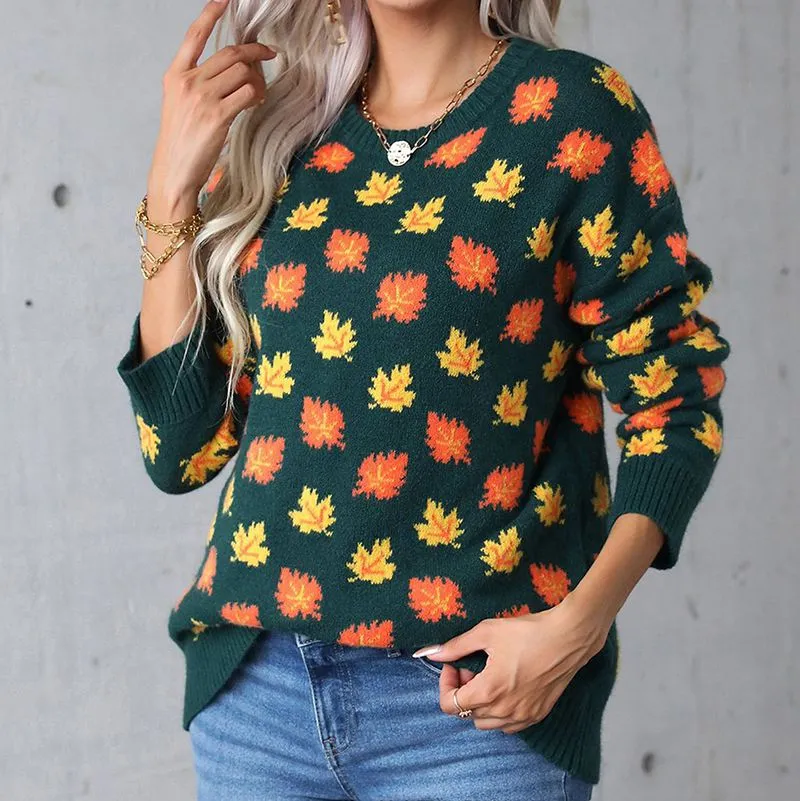 High Street Y Limb Tie Dyed Knitted Oversized Crewneck Sweaters