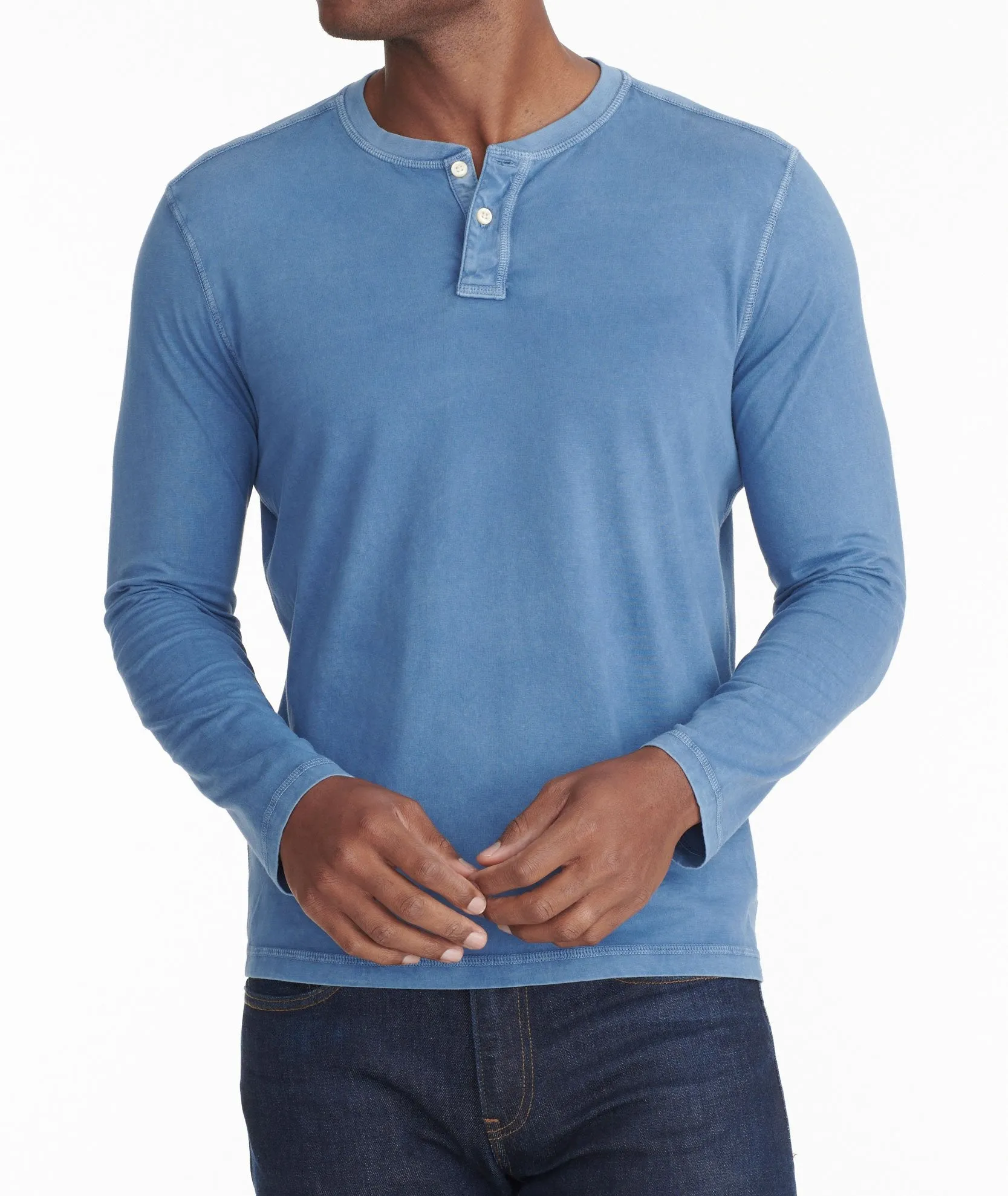 Long-Sleeve Pima Cotton Henley - FINAL SALE