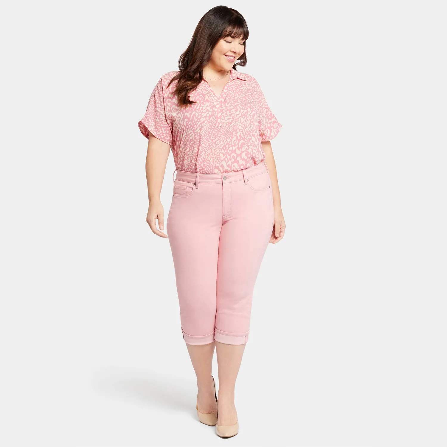 Marilyn Straight Crop Jeans In Plus Size - Aphrodite