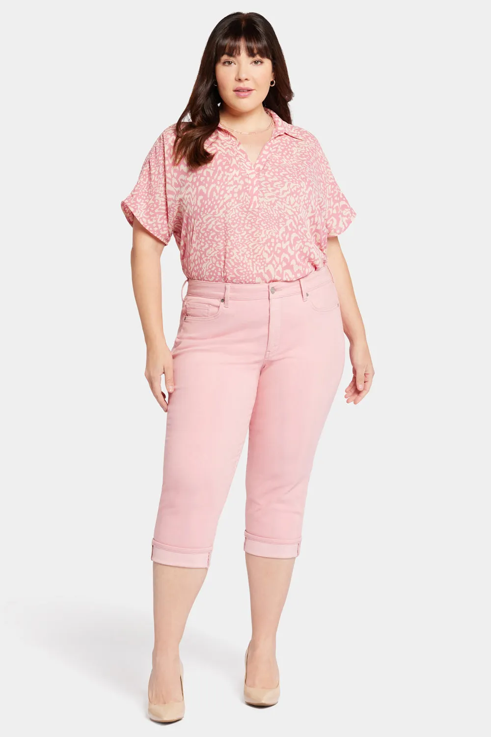 Marilyn Straight Crop Jeans In Plus Size - Aphrodite