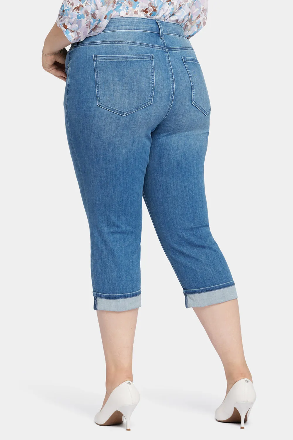 Marilyn Straight Crop Jeans In Plus Size - Stunning