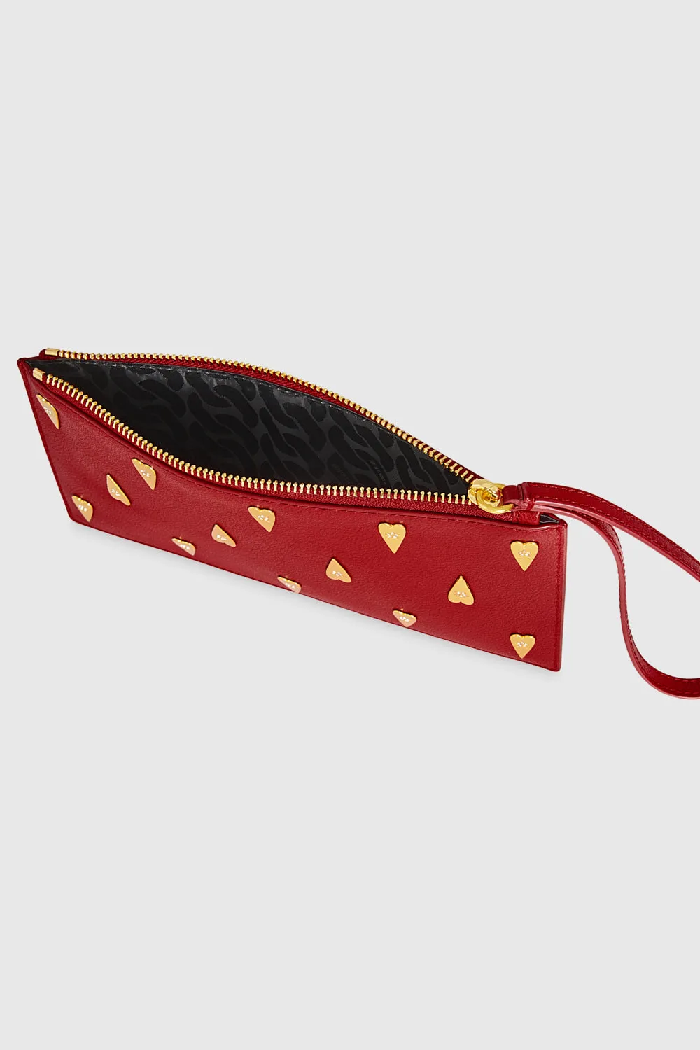 Medium Heart Studded Pouch