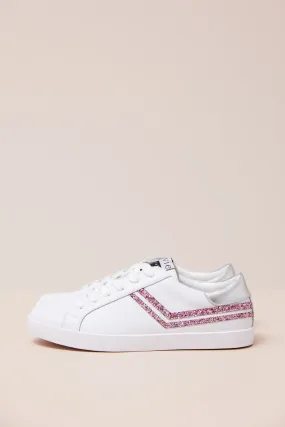 Millie Sneakers - Pink Glitter Stripes