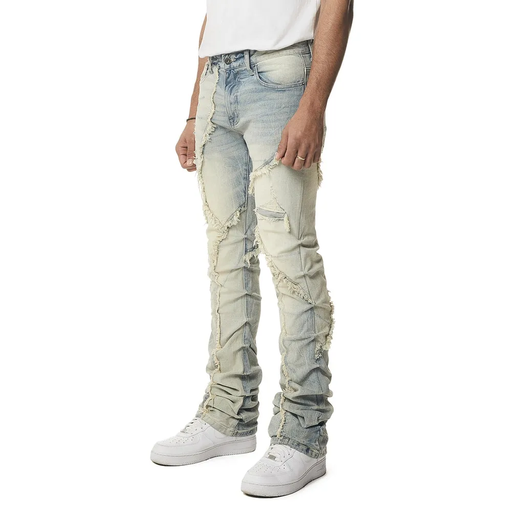 Patchwork R&R Stacked Jeans - Seville Blue