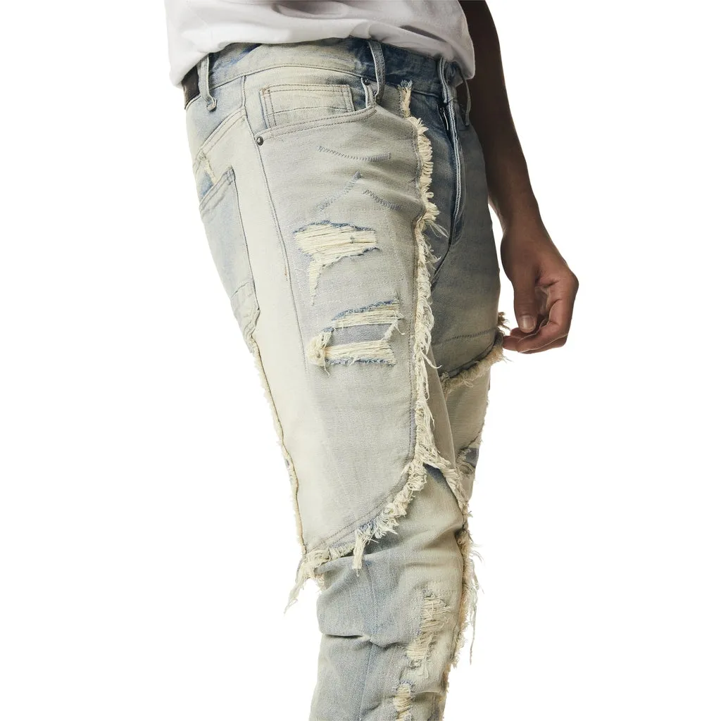 Patchwork R&R Stacked Jeans - Seville Blue