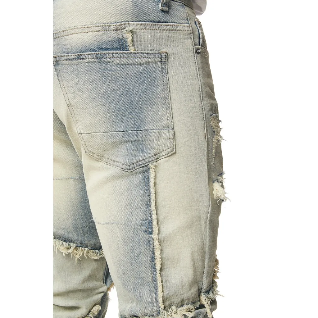 Patchwork R&R Stacked Jeans - Seville Blue