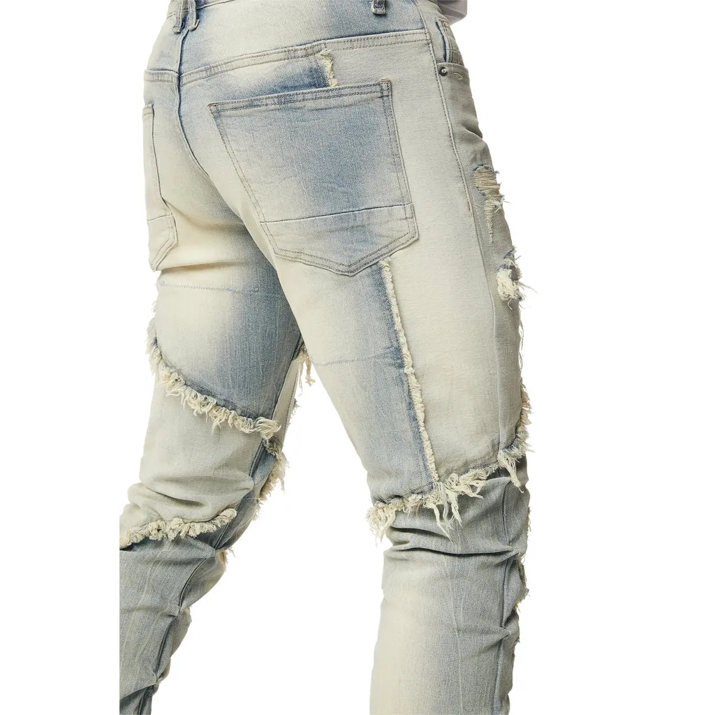 Patchwork R&R Stacked Jeans - Seville Blue