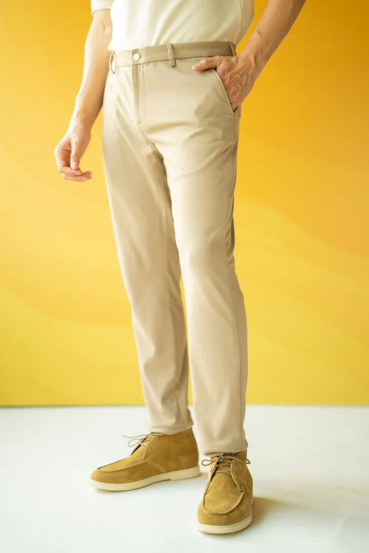 Peanut Brown Power-Stretch Pants