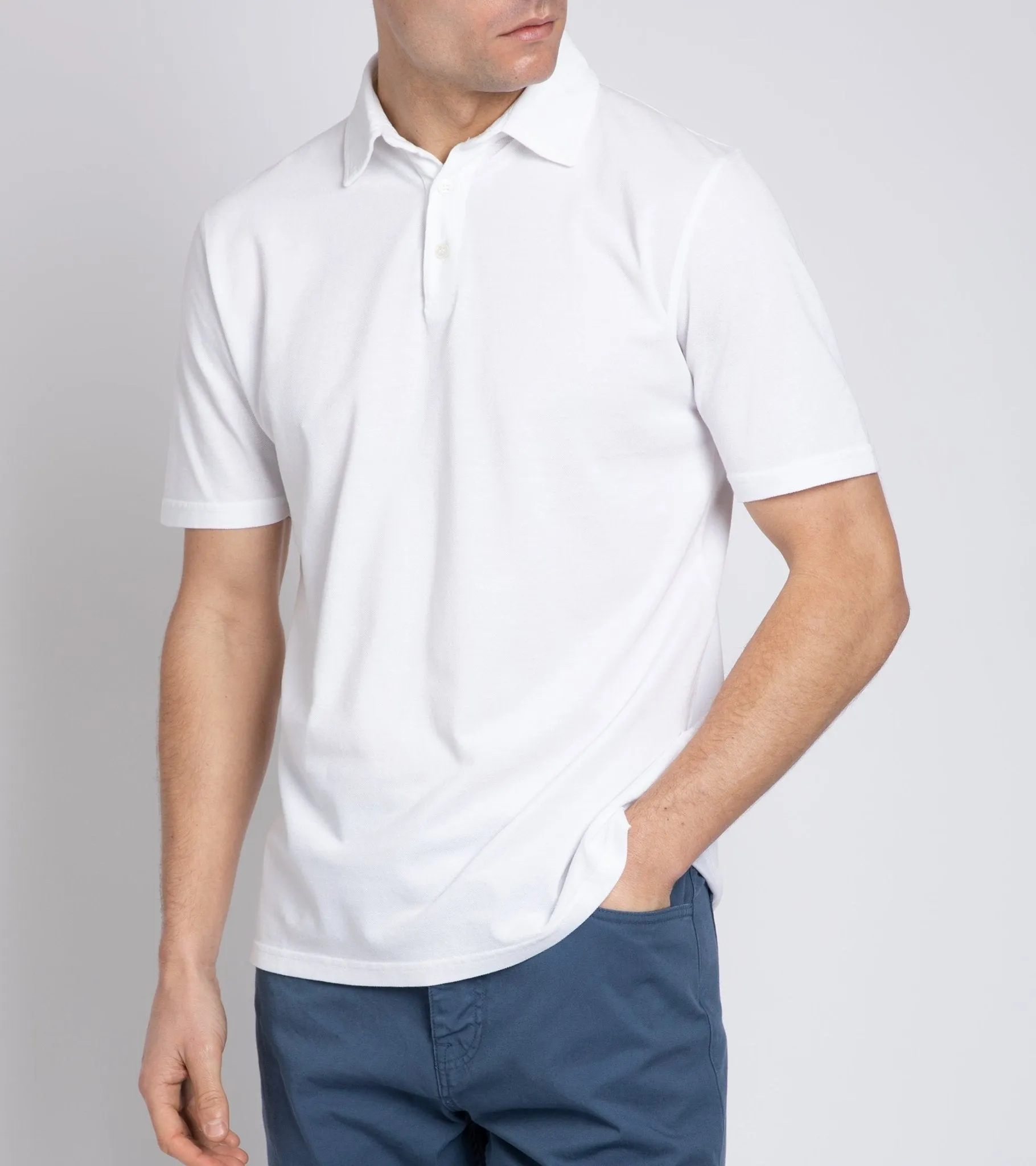 Trunk Moxon Short Sleeve Polo Shirt: White