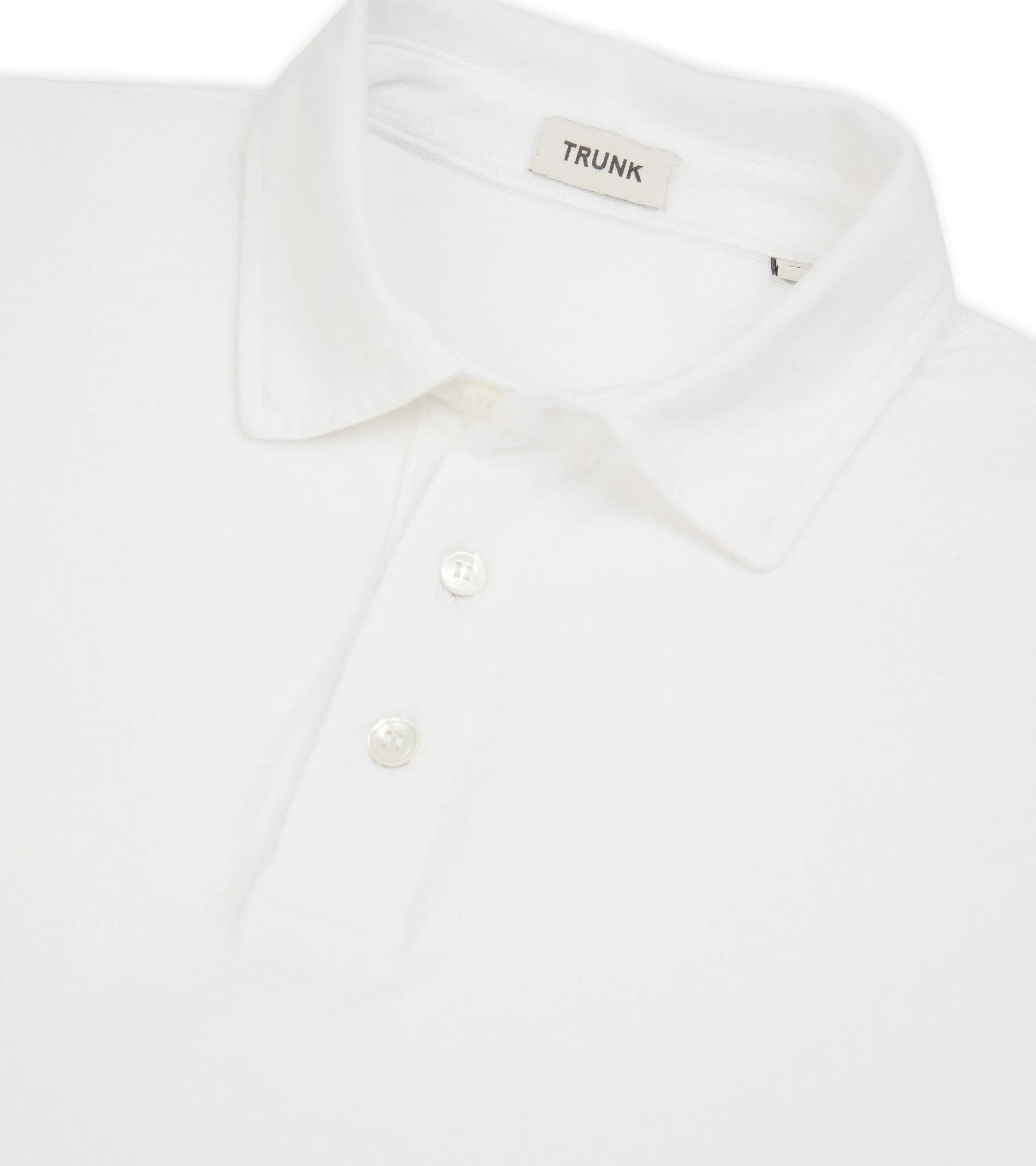 Trunk Moxon Short Sleeve Polo Shirt: White