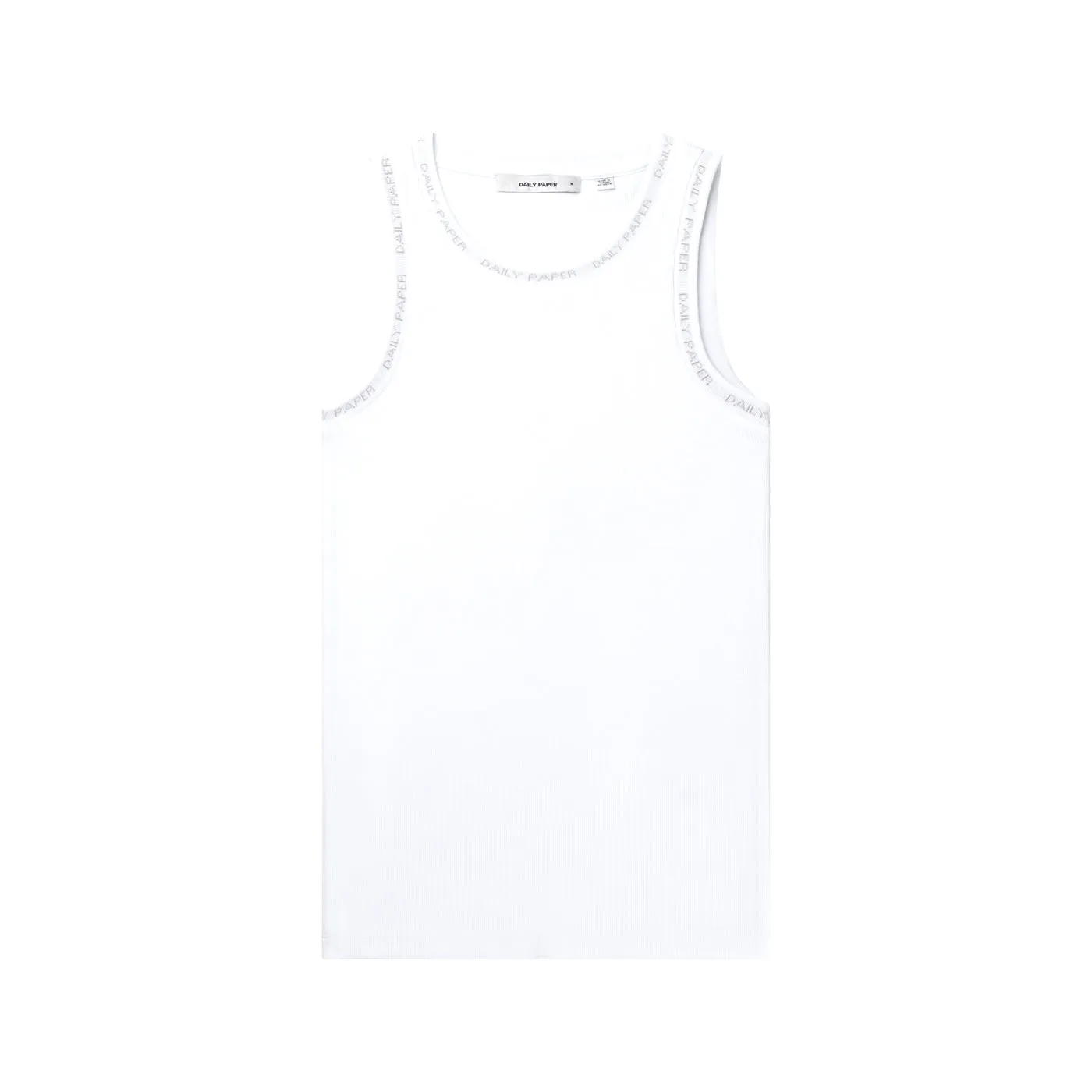 White Erib Tank Top Mens